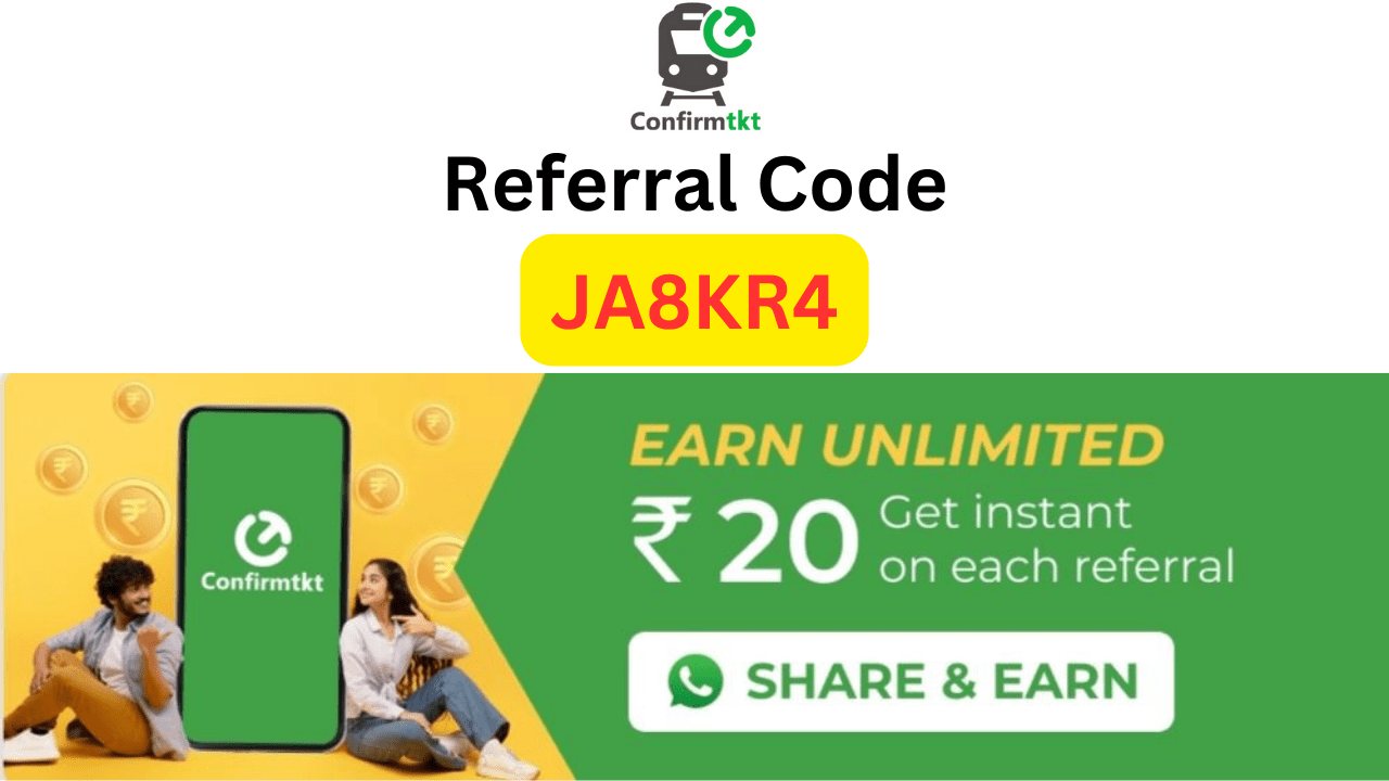 ConfirmTkt Referral Code Get Free ₹20 Sign Up Bonus