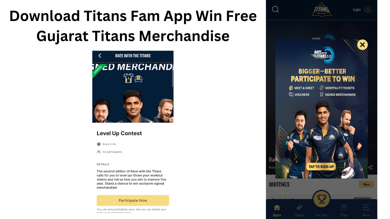 Download Titans Fam App Win Free Gujarat Titans Merchandise