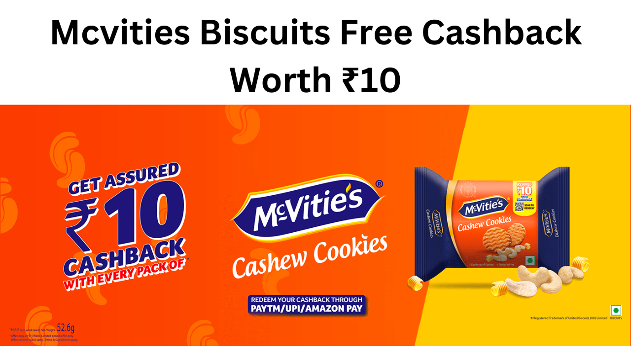 Mcvities Biscuits Free Cashback Worth ₹10