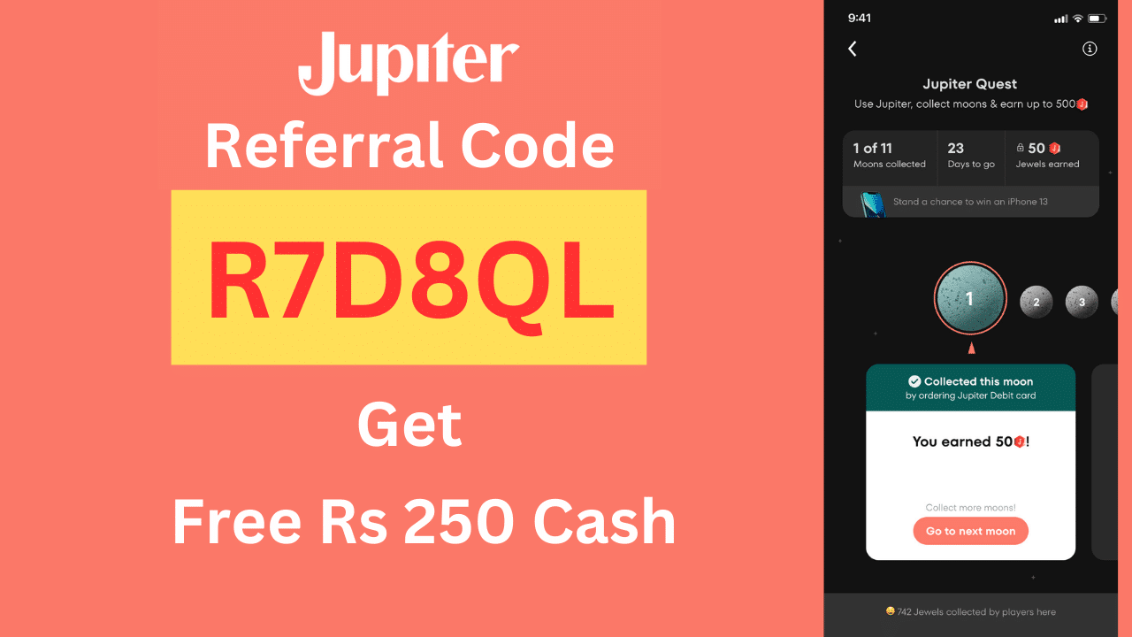 Download APK Jupiter Referral Code R7D8QL Earn Free Cash