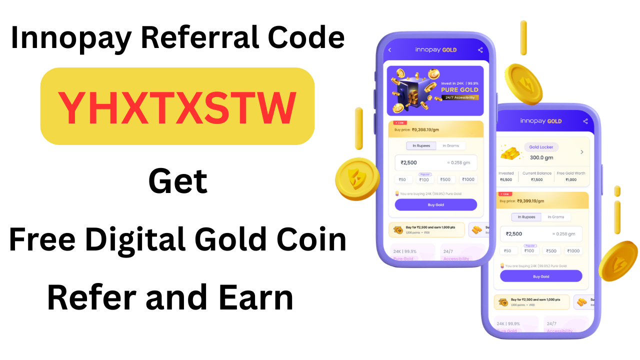 Innopay Referral Code YHXTXSTW Get Free ₹20 Gold
