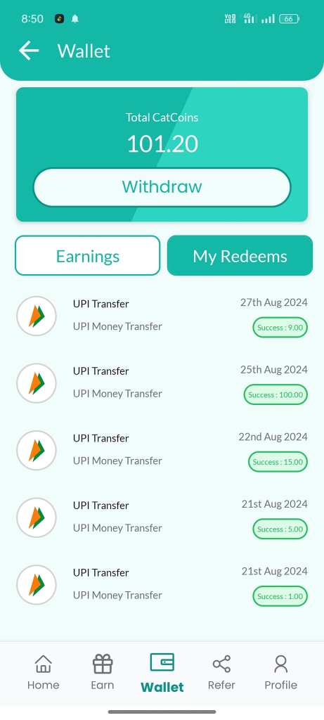 Cat Cash Referral Code 81W0QACZ5 Earn Upto 30000 per month